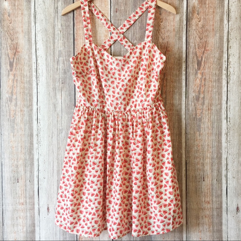 SOLD ❌ Watermelon Print Dress Fit & Flare - Picture 7 of 7